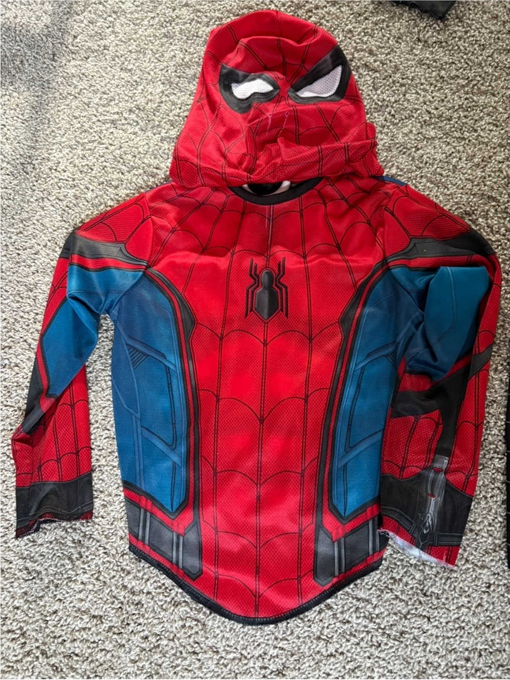 Red Spider Superhero Kids Costume Hood